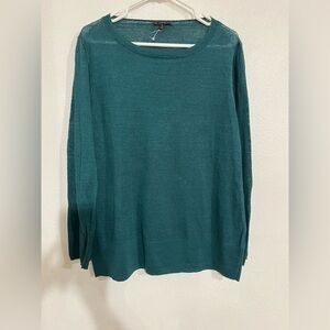 J.Crew, 100% linen oversize top size S NWOT green